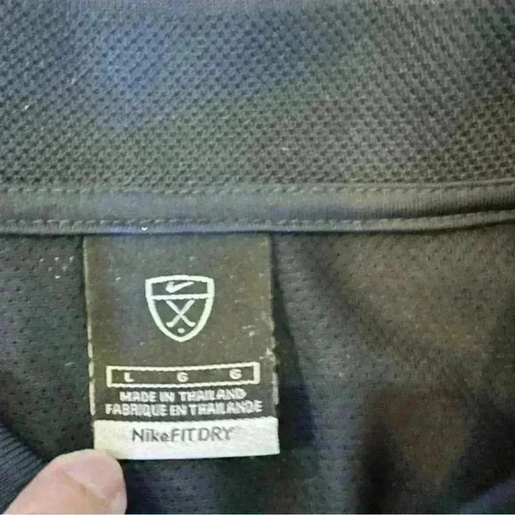 Nike Golf Navy Blue Dri-Fit Short Sleeve Polo Men’s Size Large - Picture 6 of 7